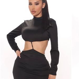 Simply cutout black dress